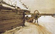 Valentin Serov In Winter France oil painting reproduction